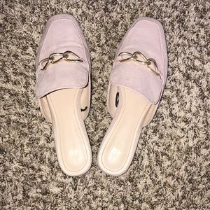 Pastel pink loafers